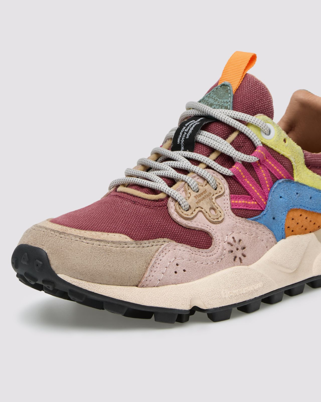 Sneakers Yamano 3 Woman Light, Brown & Azure - Flower Mountain