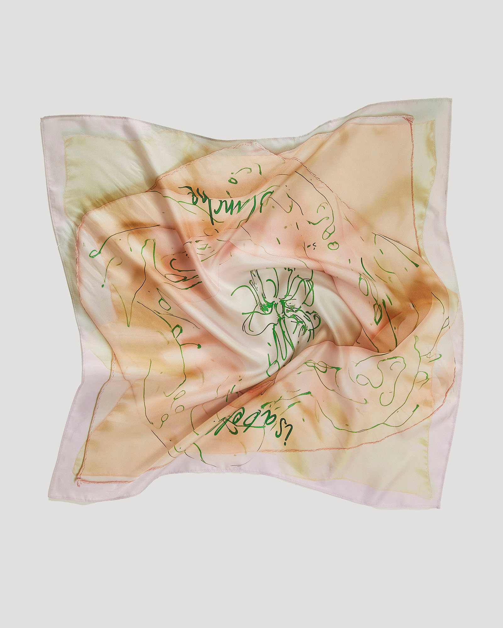 Foulard in Pura Seta con stampa 60x60 - Dry Rose - Gold Boutique