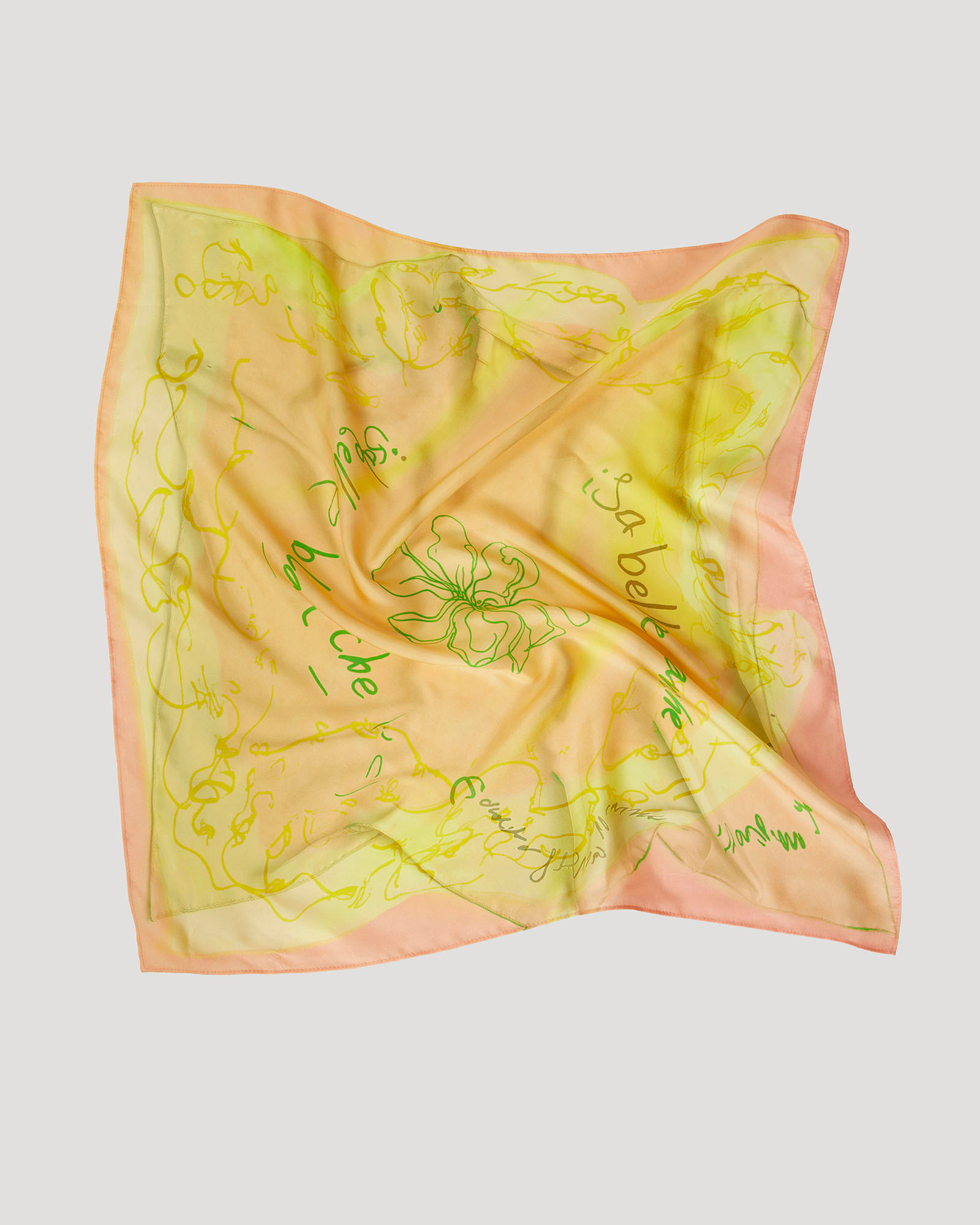 Foulard in Pura Seta con stampa 60x60 - Limonade - Gold Boutique