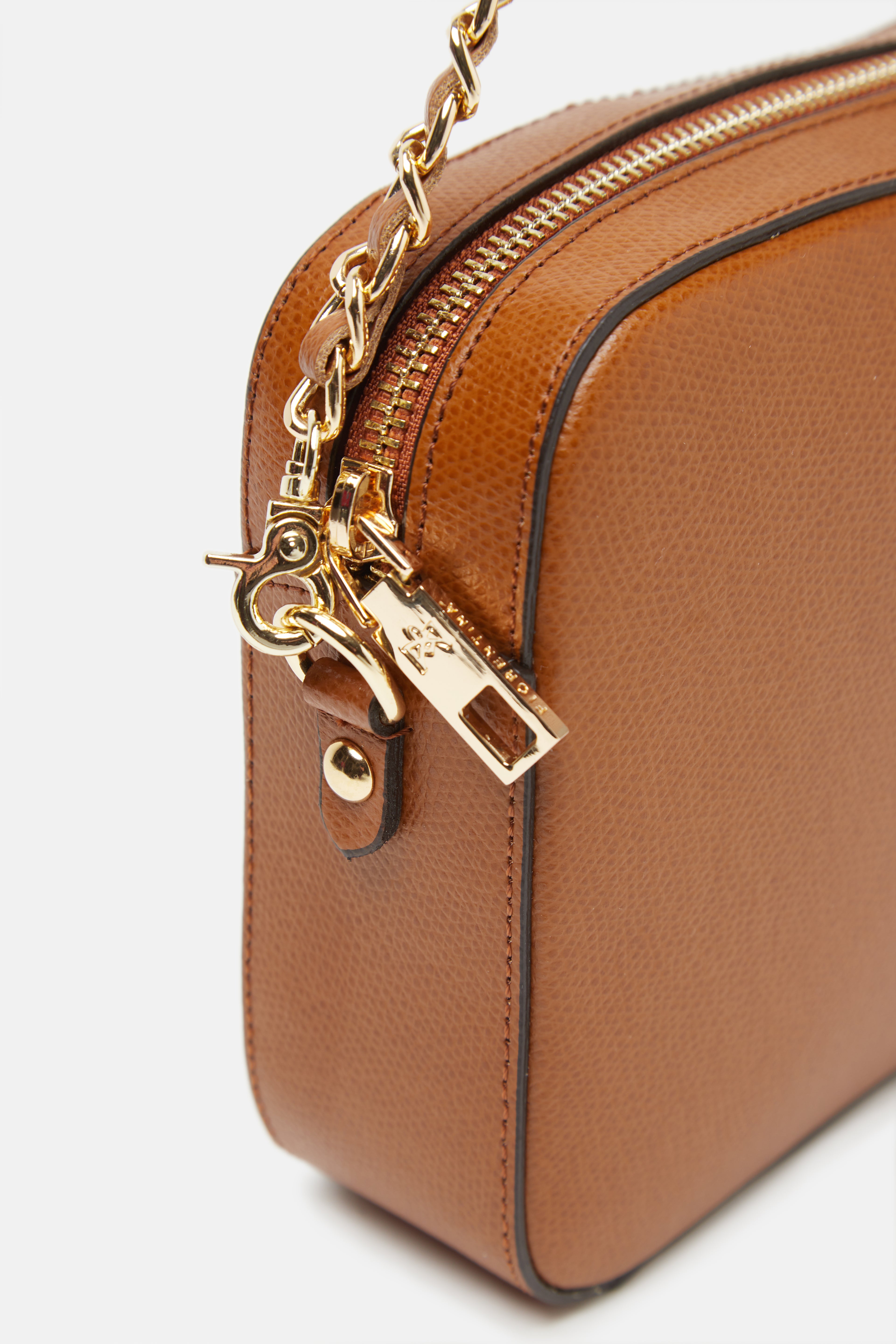 Borsa Bella Camera Bag in Pelle Palmellata - Lion - Gold Boutique