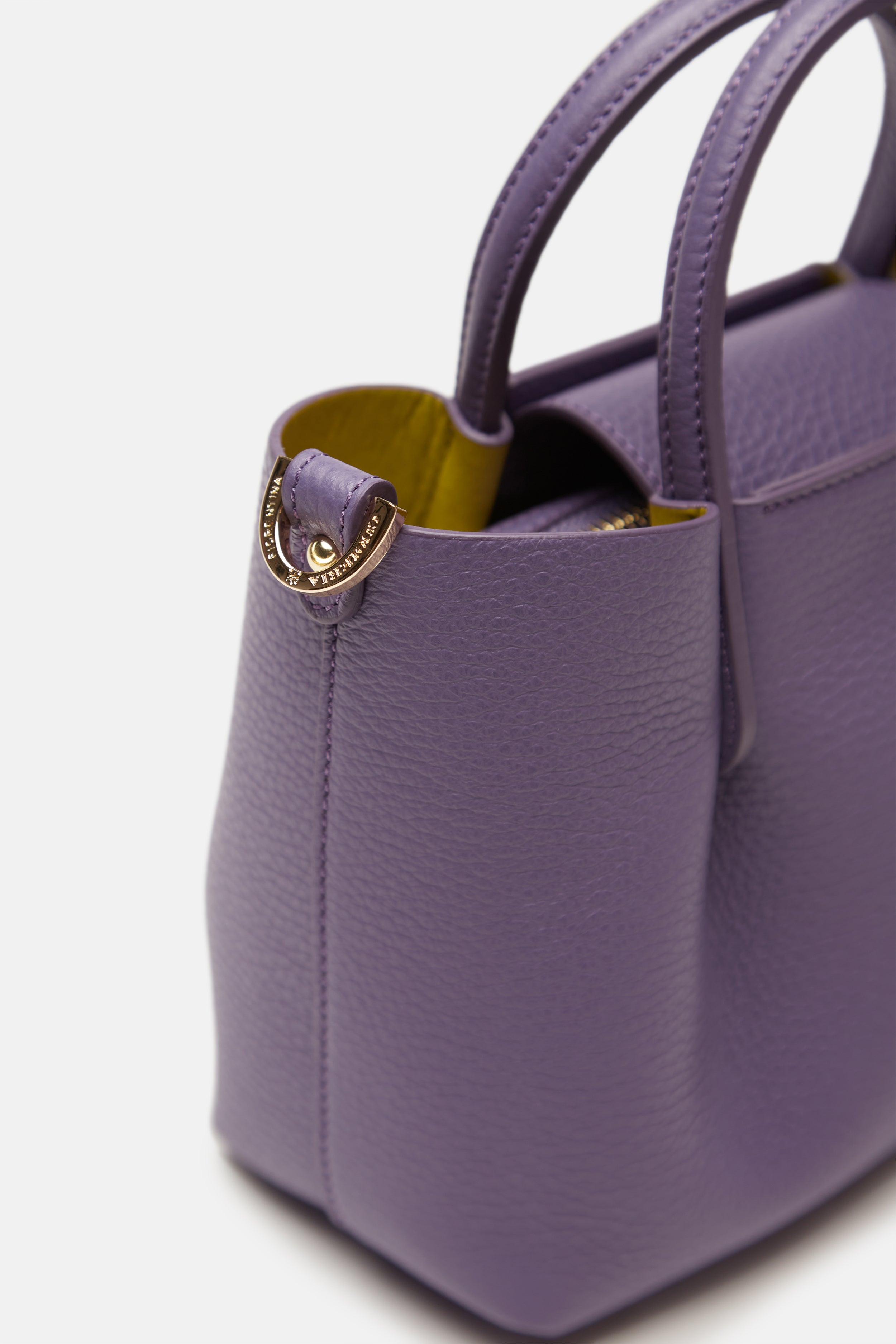 Borsa Candy Mini Tote Bag in Pelle Pieno Fiore - Lavanda - Gold Boutique