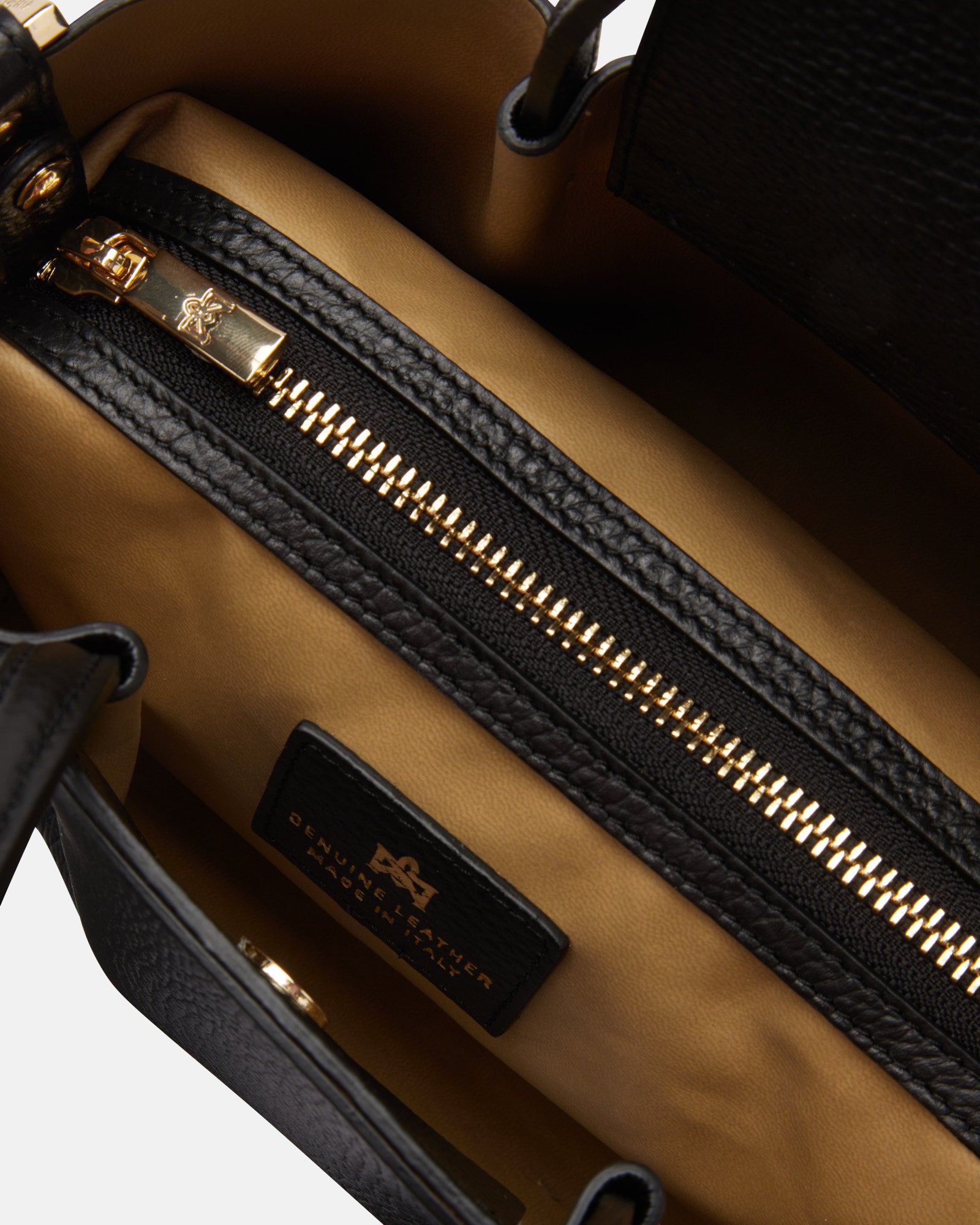 Borsa Candy Mini Tote Bag in Pelle Pieno Fiore - Nero - Gold Boutique