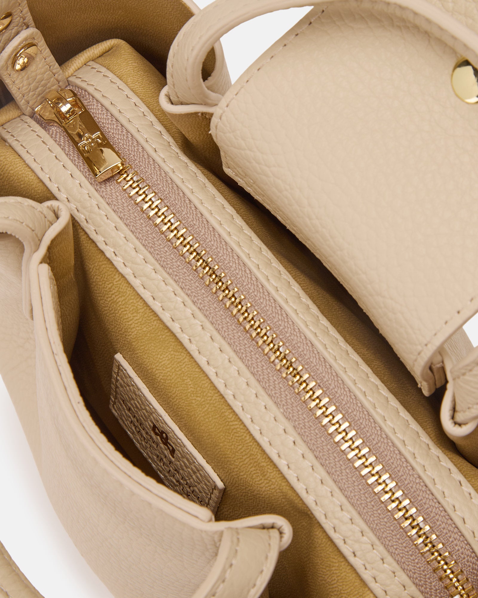 Borsa Candy Mini Tote Bag in Pelle Pieno Fiore - Prosecco - Gold Boutique