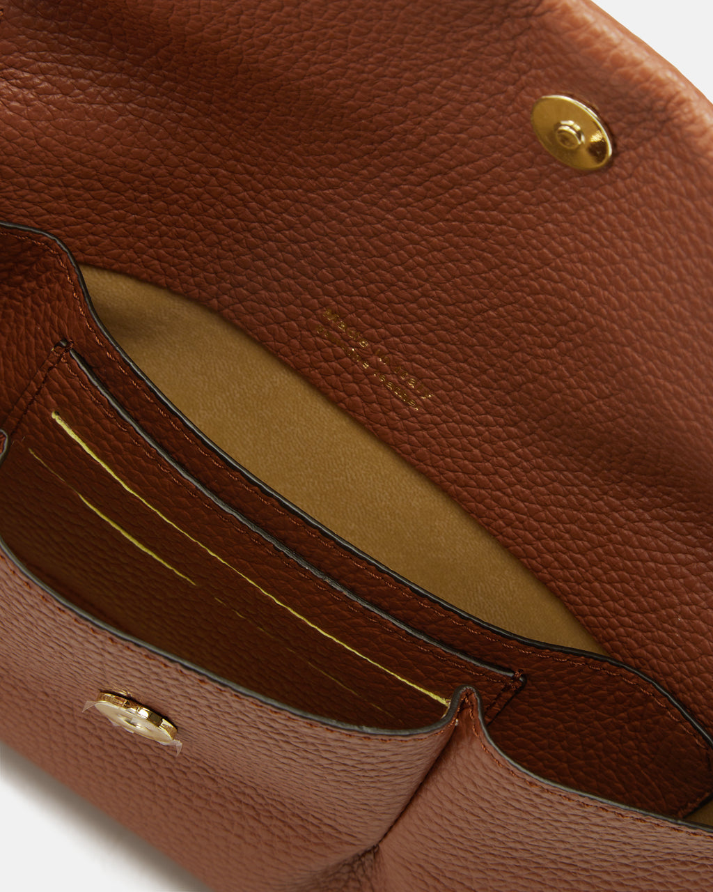 Candy Pochette in Pelle Pieno Fiore - Caramel - Gold Boutique