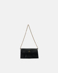 Candy Pochette in Pelle Pieno Fiore - Nero - Gold Boutique