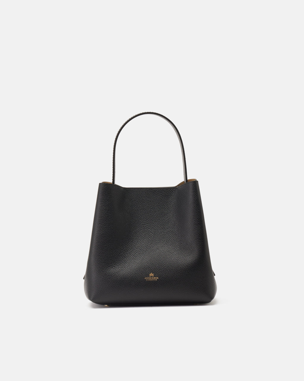 Secchiello Candy Bucket in Pelle Pieno Fiore - Nero - Gold Boutique