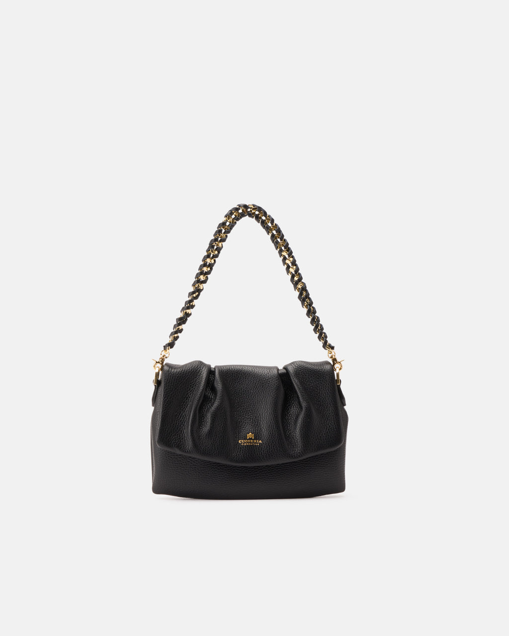 Borsa Charlotte Small Messenger in Pelle - Nero - Gold Boutique