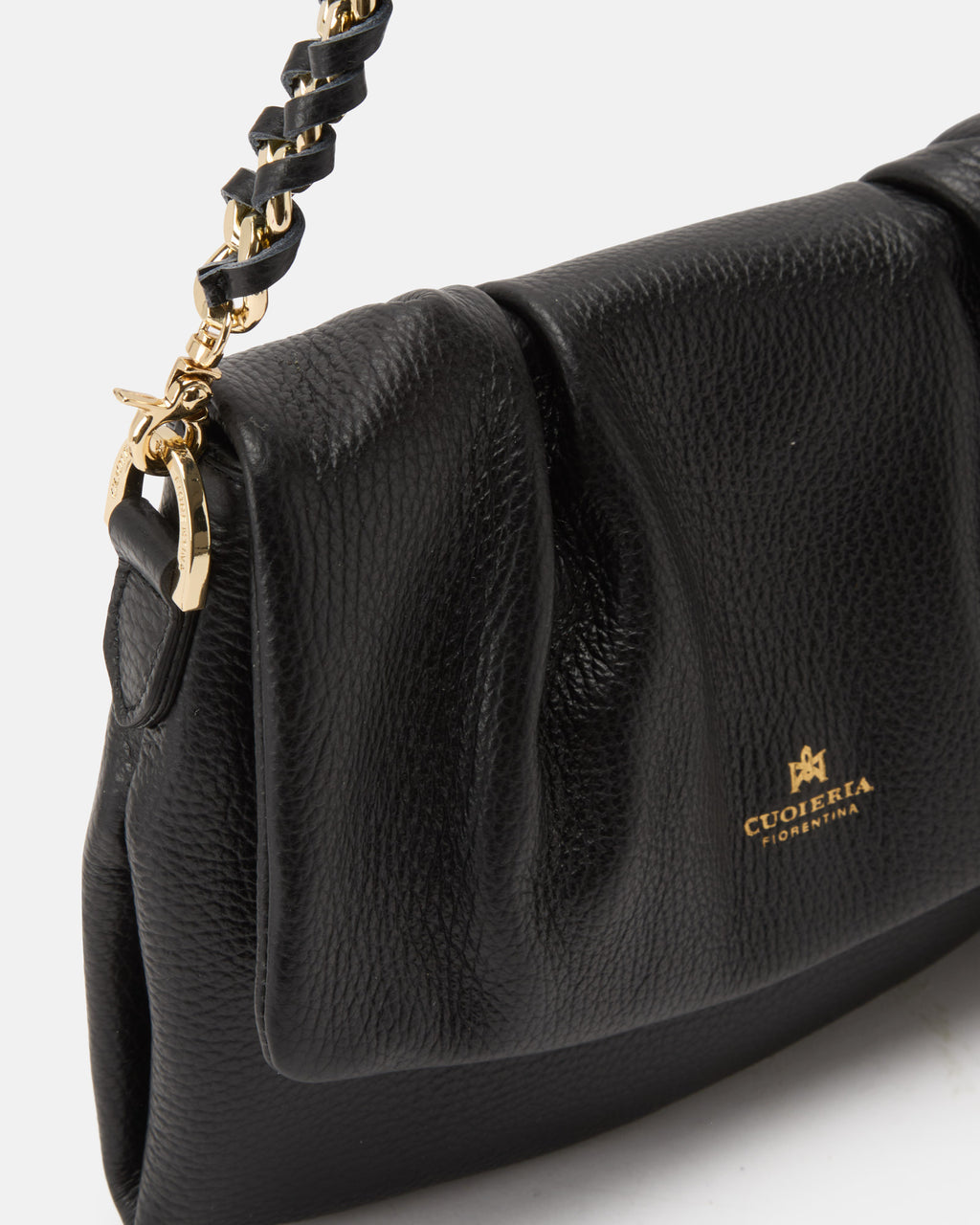 Borsa Charlotte Small Messenger in Pelle - Nero - Gold Boutique