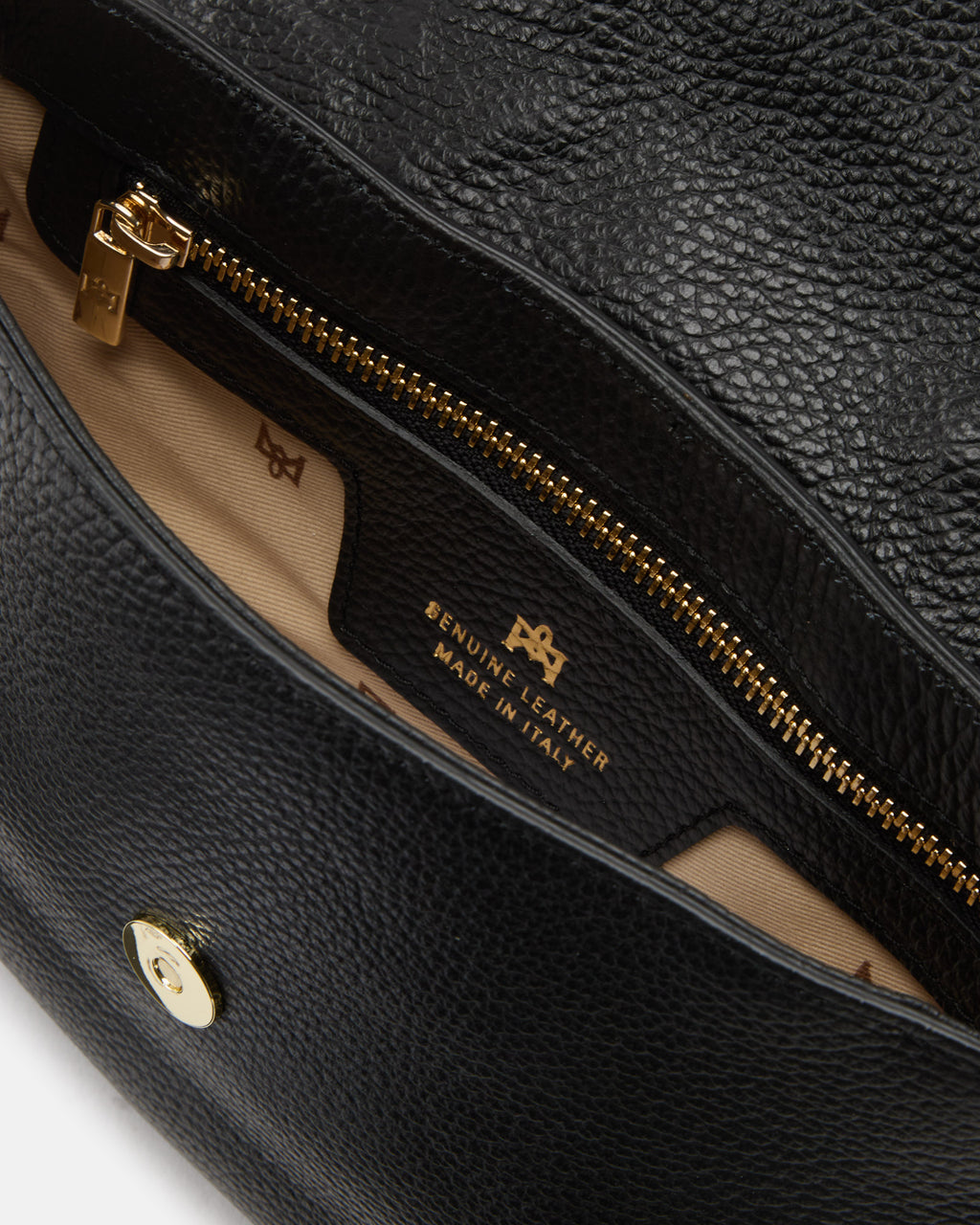 Borsa Charlotte Small Messenger in Pelle - Nero - Gold Boutique