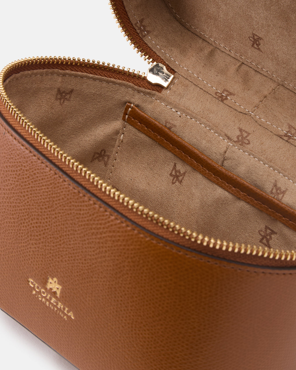 Small Beauty Case e Borsa da Sera in Pelle Palmellata - Lion - Gold Boutique