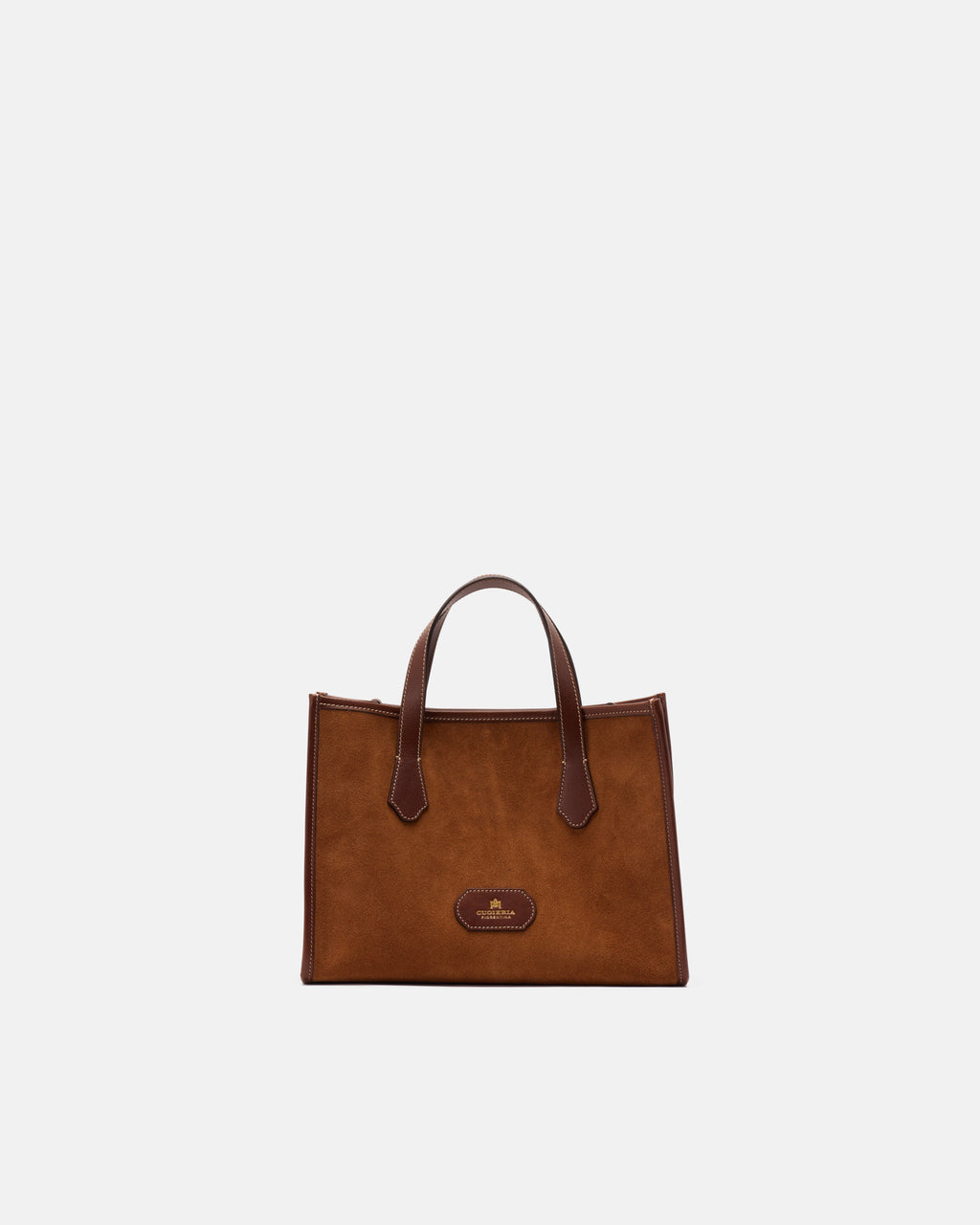 Borsa Tote Dora Medium in Suede e Pelle - Caramel - Gold Boutique
