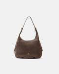 Borsa Maxima Large Hobo in Nabuk - Cioccolato - Gold Boutique