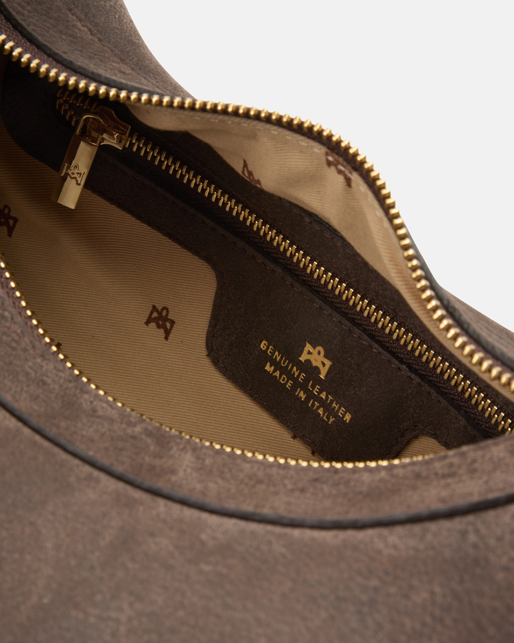 Borsa Maxima Large Hobo in Nabuk - Cioccolato - Gold Boutique
