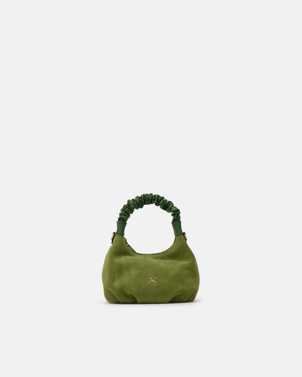 Borsa Chop Small Hobo in Suede - Aloe - Gold Boutique