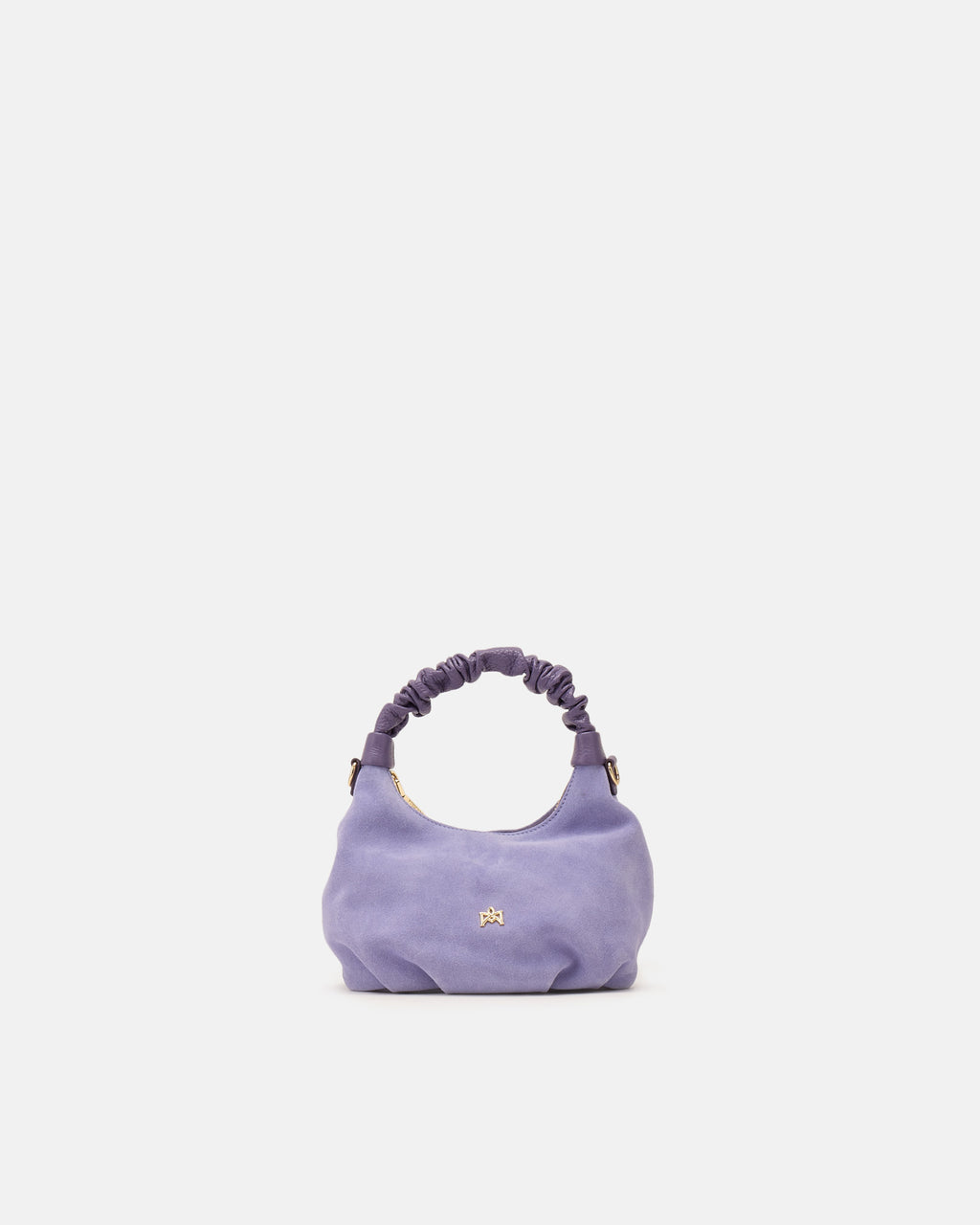 Borsa Chop Small Hobo in Suede - Lavanda - Gold Boutique