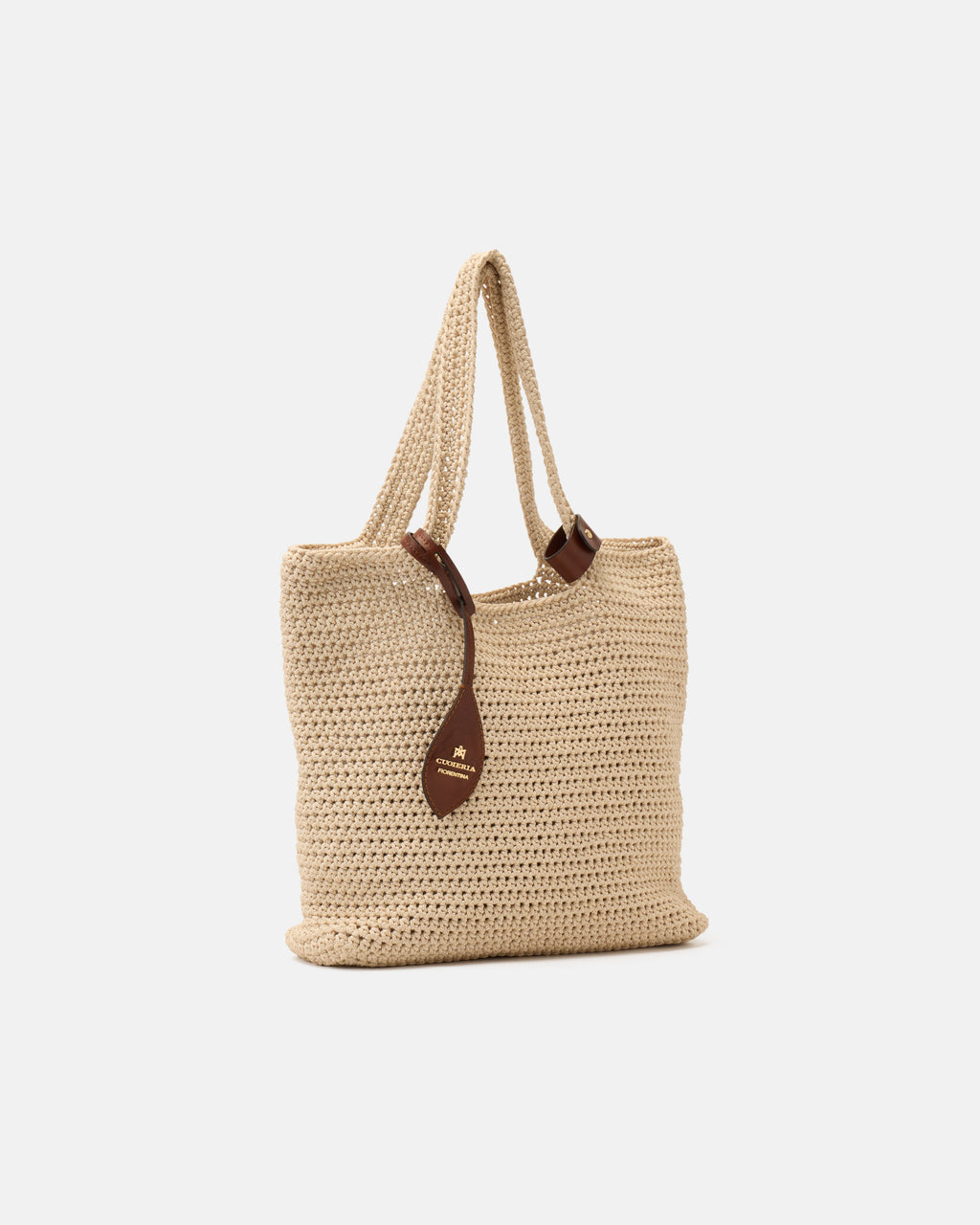 Borsa Shopping Sandy Crochet - Limited Edition - Naturale - Gold Boutique