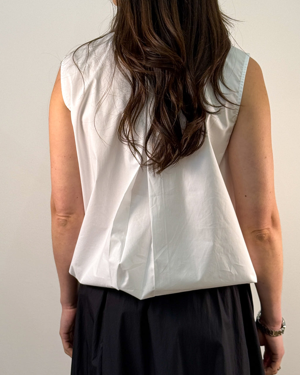 Blusa in Popeline di Cotone con Inserti in Pizzo - Bianco | ISABELLE BLANCHE PARIS