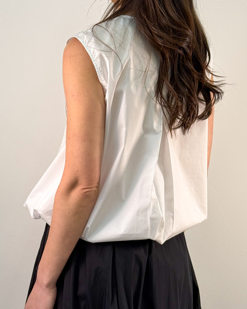 Blusa in Popeline di Cotone con Inserti in Pizzo - Bianco | ISABELLE BLANCHE PARIS