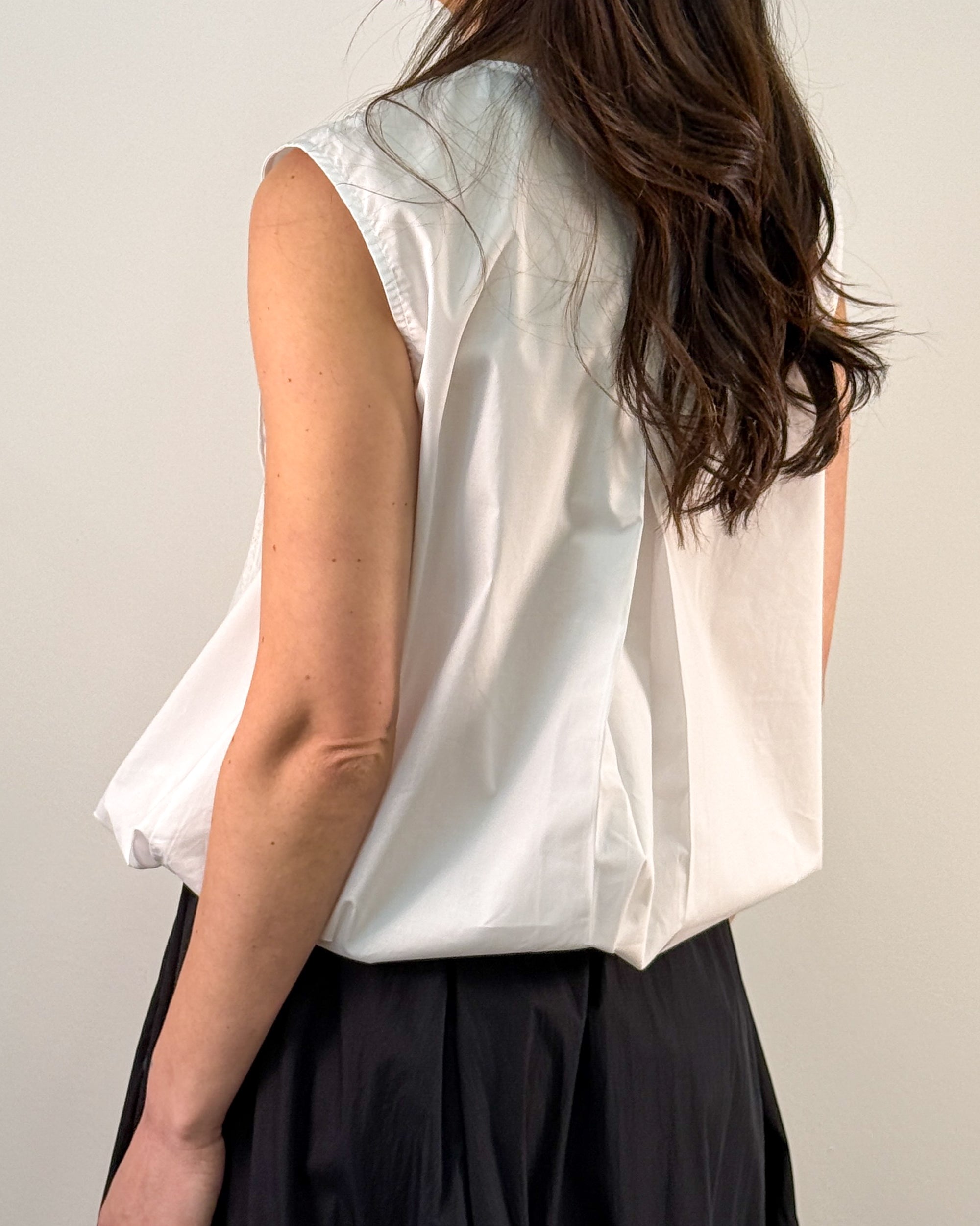 Blusa in Popeline di Cotone con Inserti in Pizzo - Bianco | ISABELLE BLANCHE PARIS