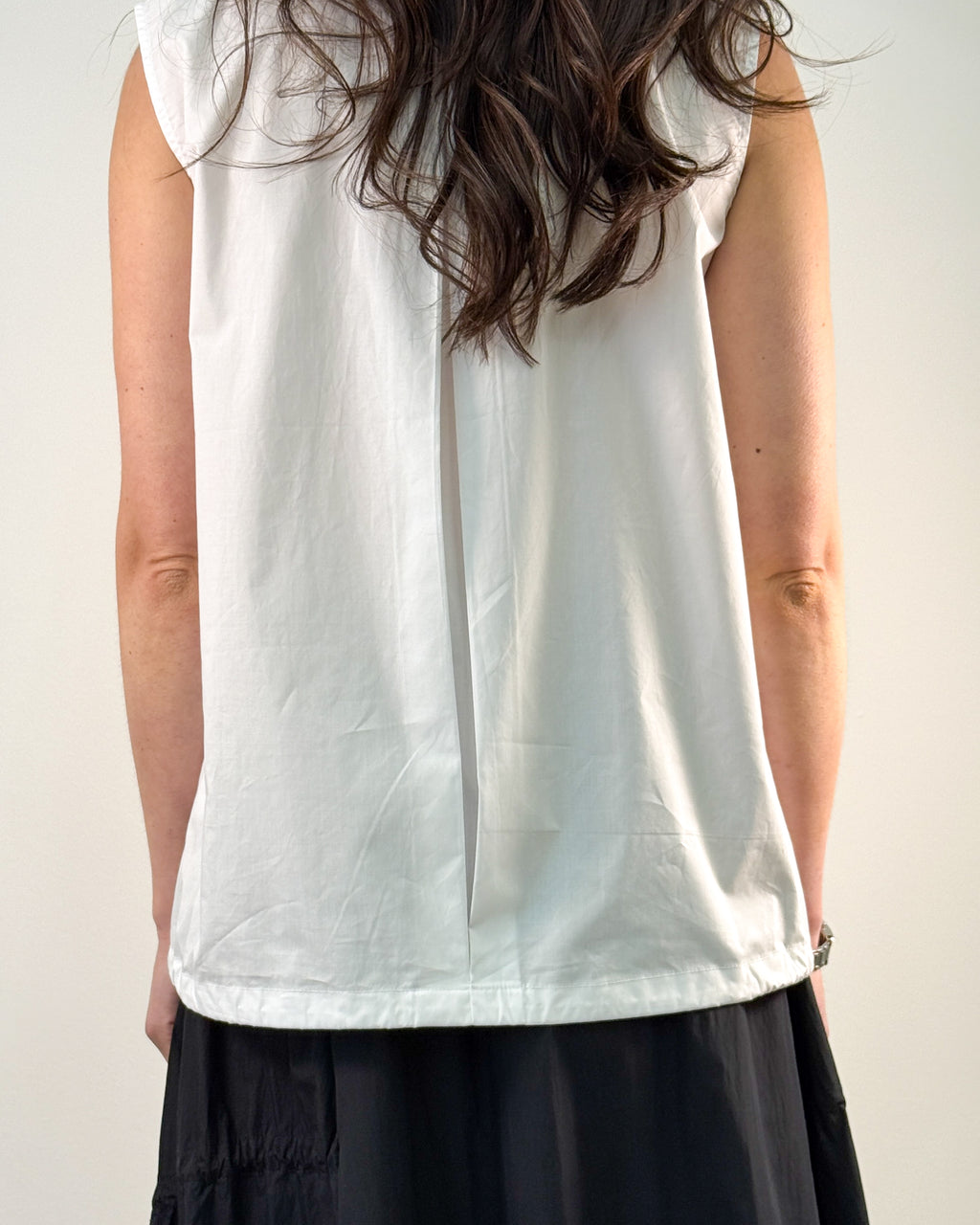 Blusa in Popeline di Cotone con Inserti in Pizzo - Bianco | ISABELLE BLANCHE PARIS