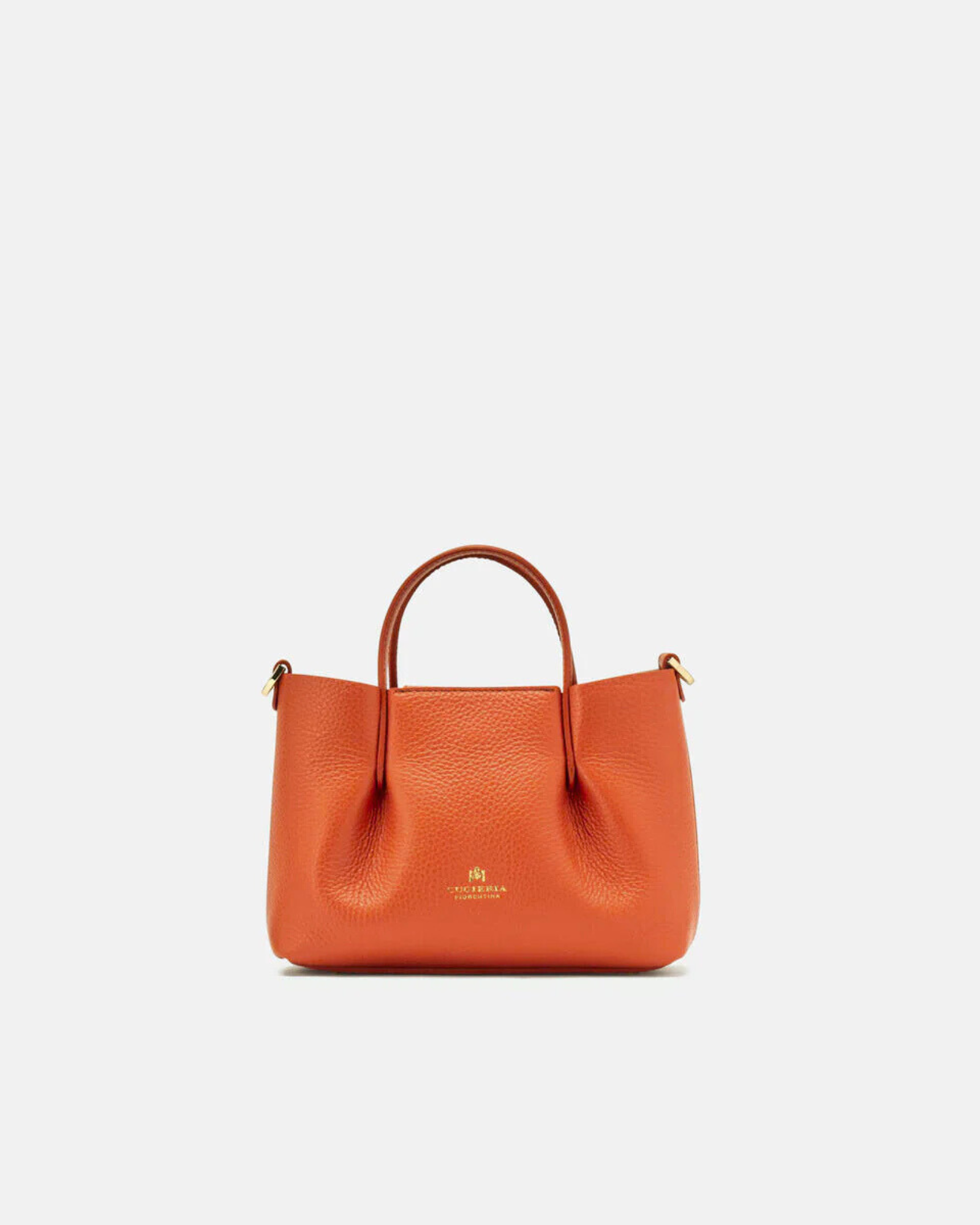 Borsa Candy Mini Tote Bag in Pelle Pieno Fiore - Arancio - Gold Boutique
