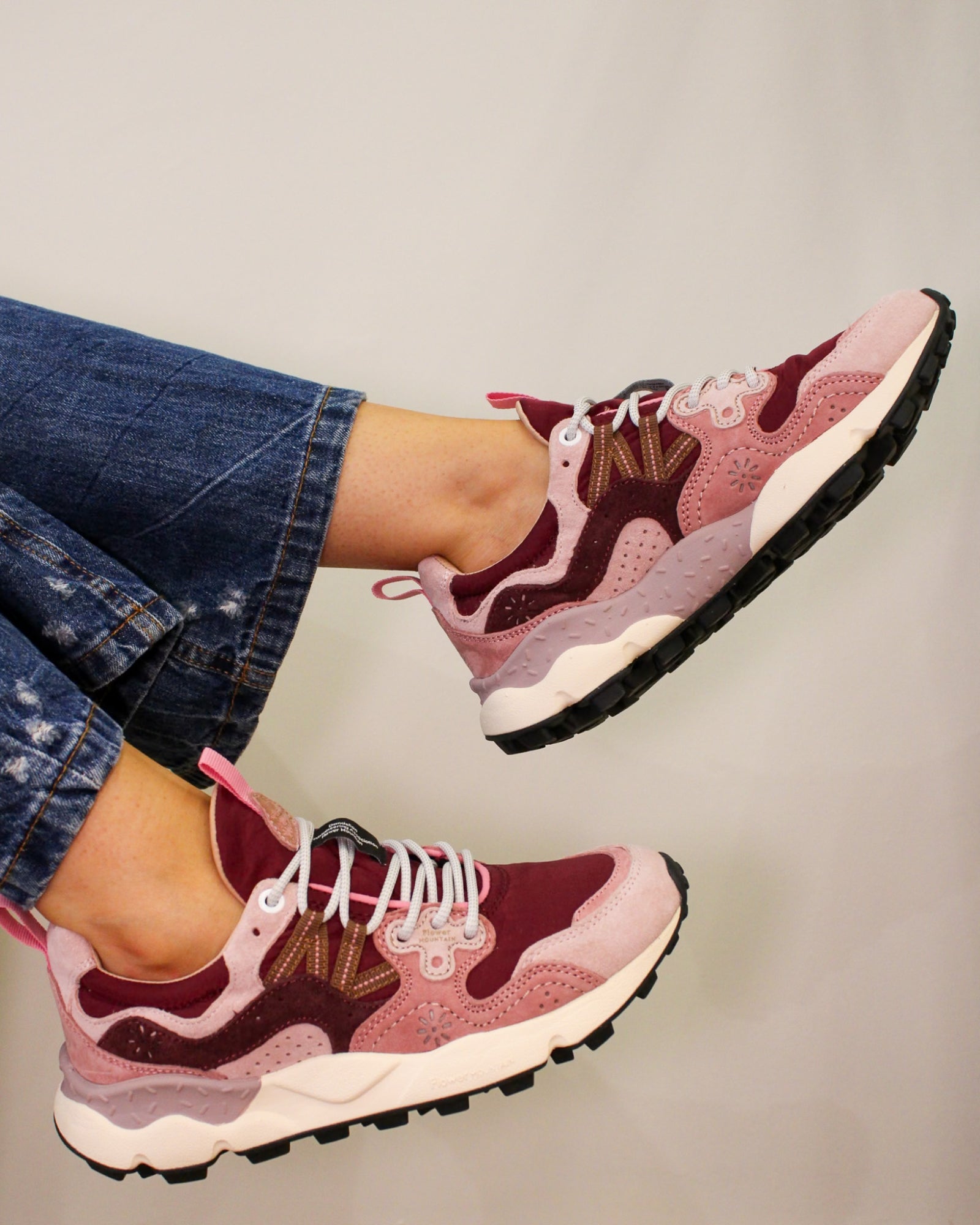 Sneakers Yamano 3 Woman - Light Rose, Pink & Brown - Flower Mountain - Gold Boutique