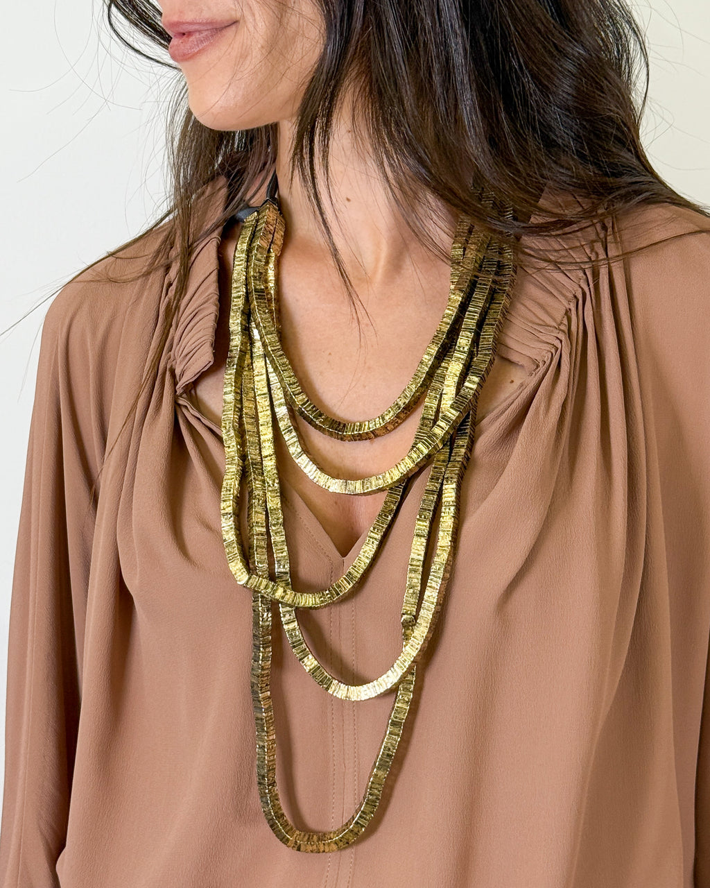Collana Multifilo a Placchette - Gold Bronze | MeiMeiJ