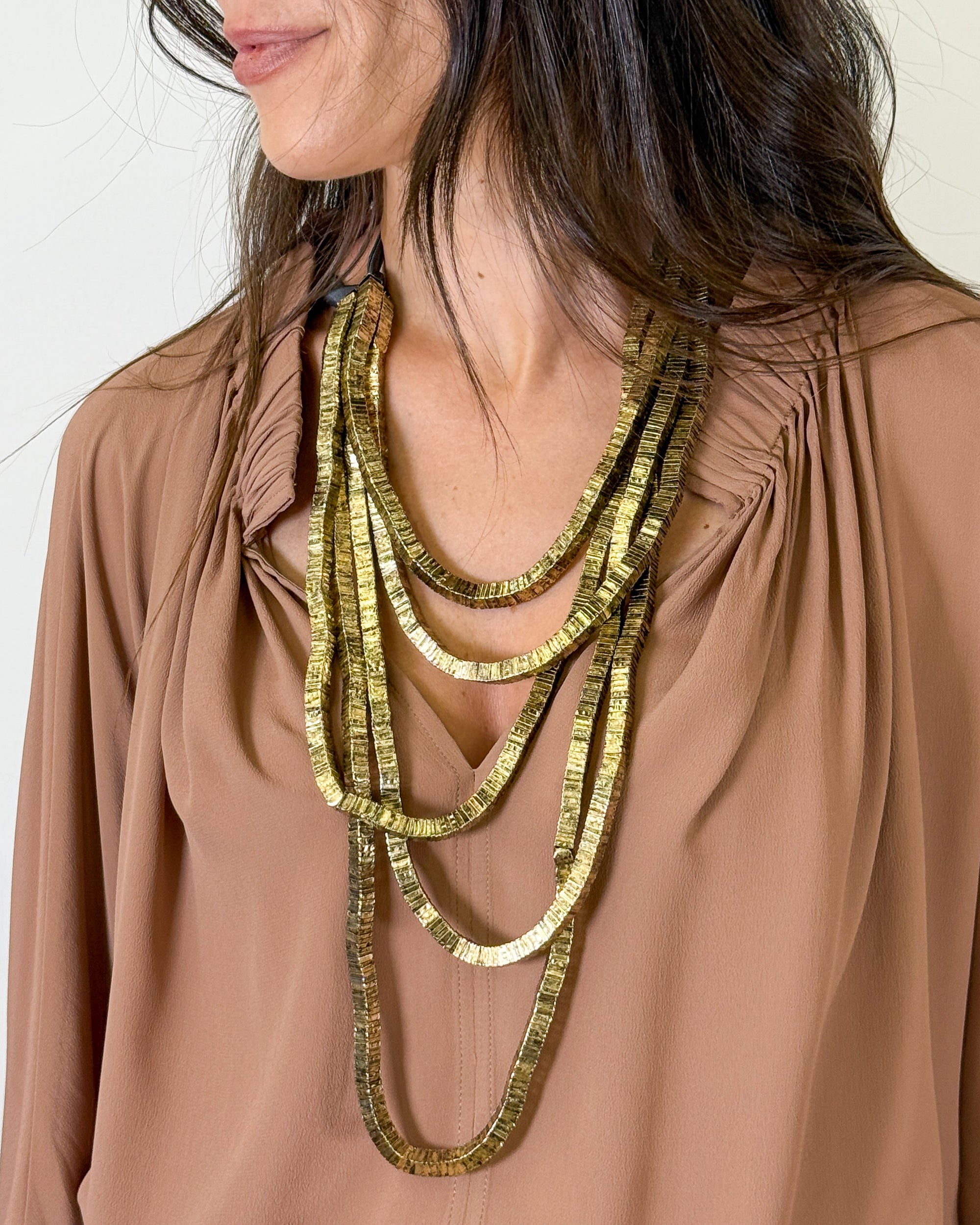 Collana Multifilo a Placchette - Gold Bronze | MeiMeiJ
