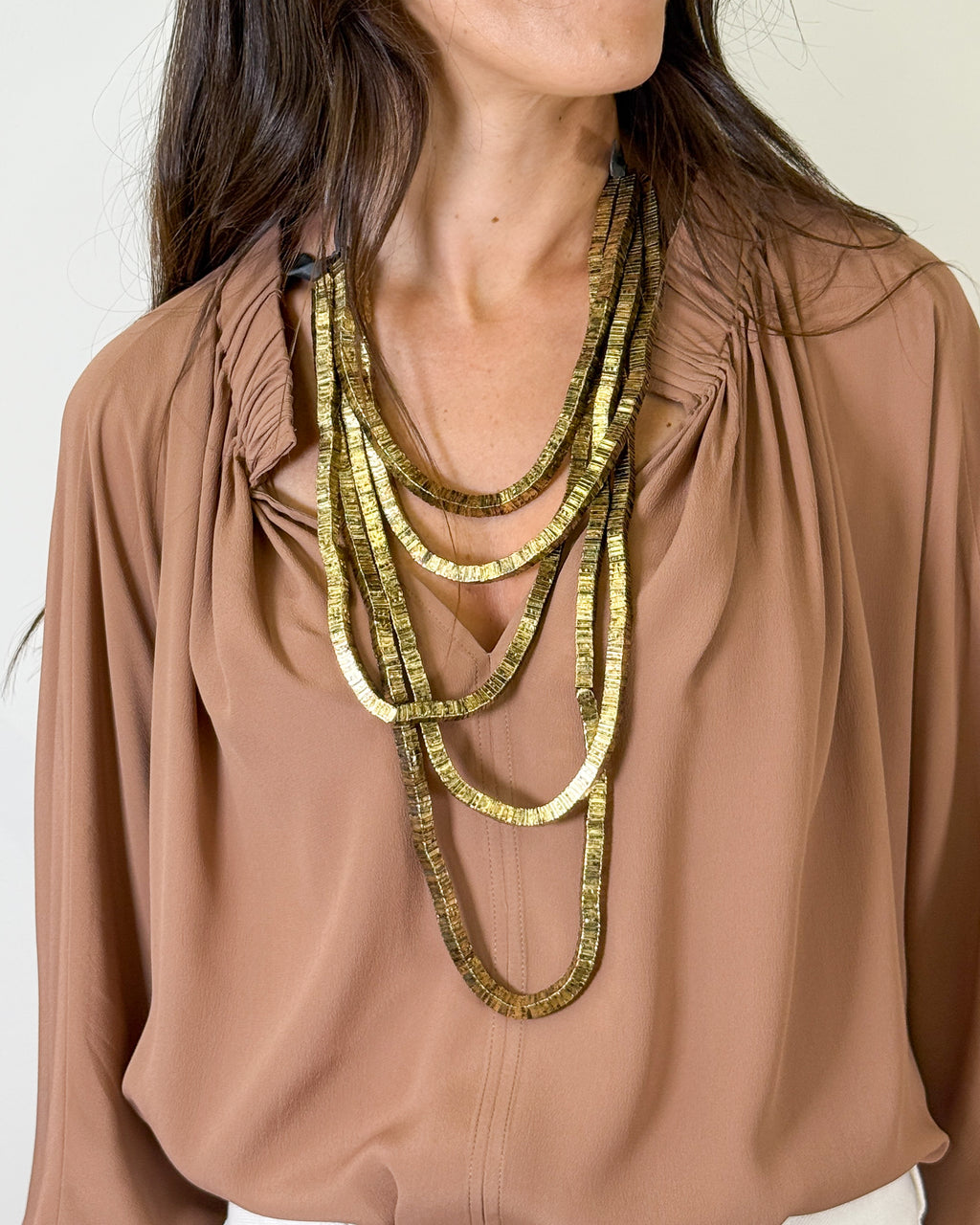 Collana Multifilo a Placchette - Gold Bronze | MeiMeiJ