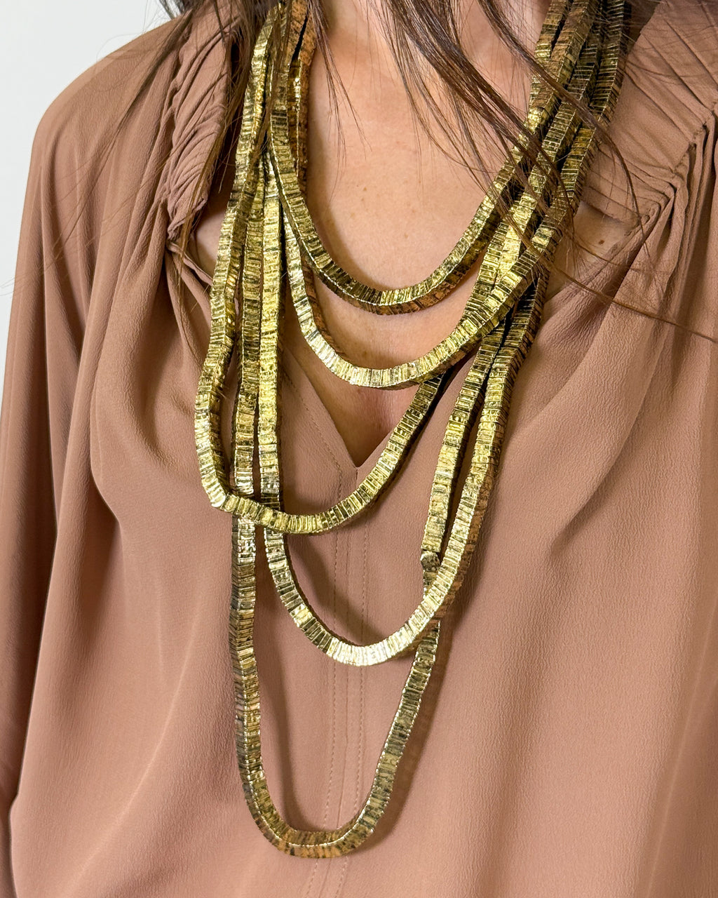Collana Multifilo a Placchette - Gold Bronze | MeiMeiJ