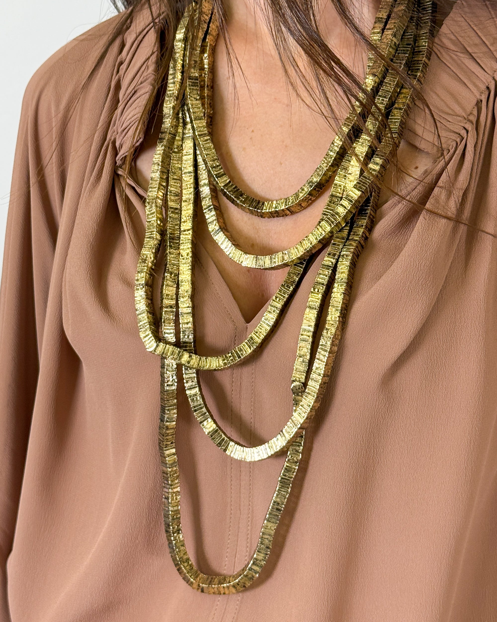 Collana Multifilo a Placchette - Gold Bronze | MeiMeiJ