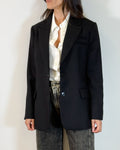 Blazer Sartoriale Monopetto in Pura Lana - Nero | Hanami D'Or