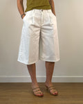 Bermuda Ampi in Cotone - Bianco