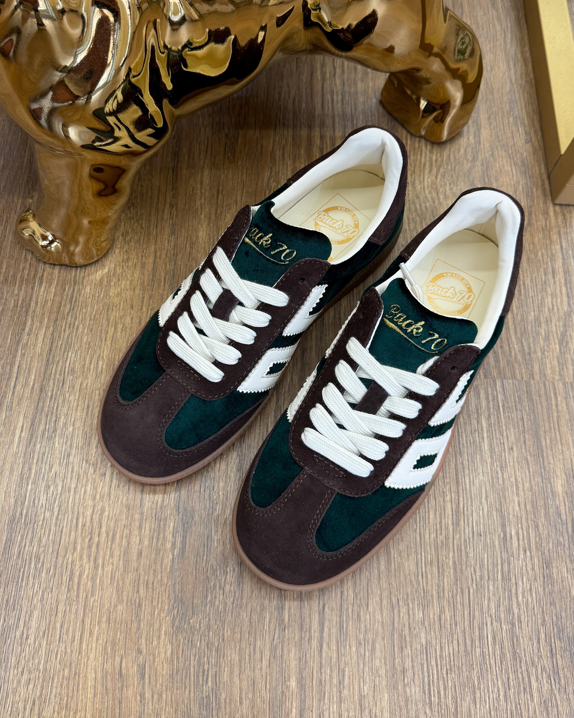 Sneaker Cloud in Velluto con Dettagli Scamosciati - Forest Butter | BACK 70