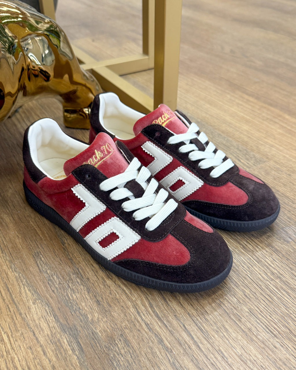Sneaker Cloud in Velluto con Dettagli Scamosciati - Velvet Fard Butter | BACK 70