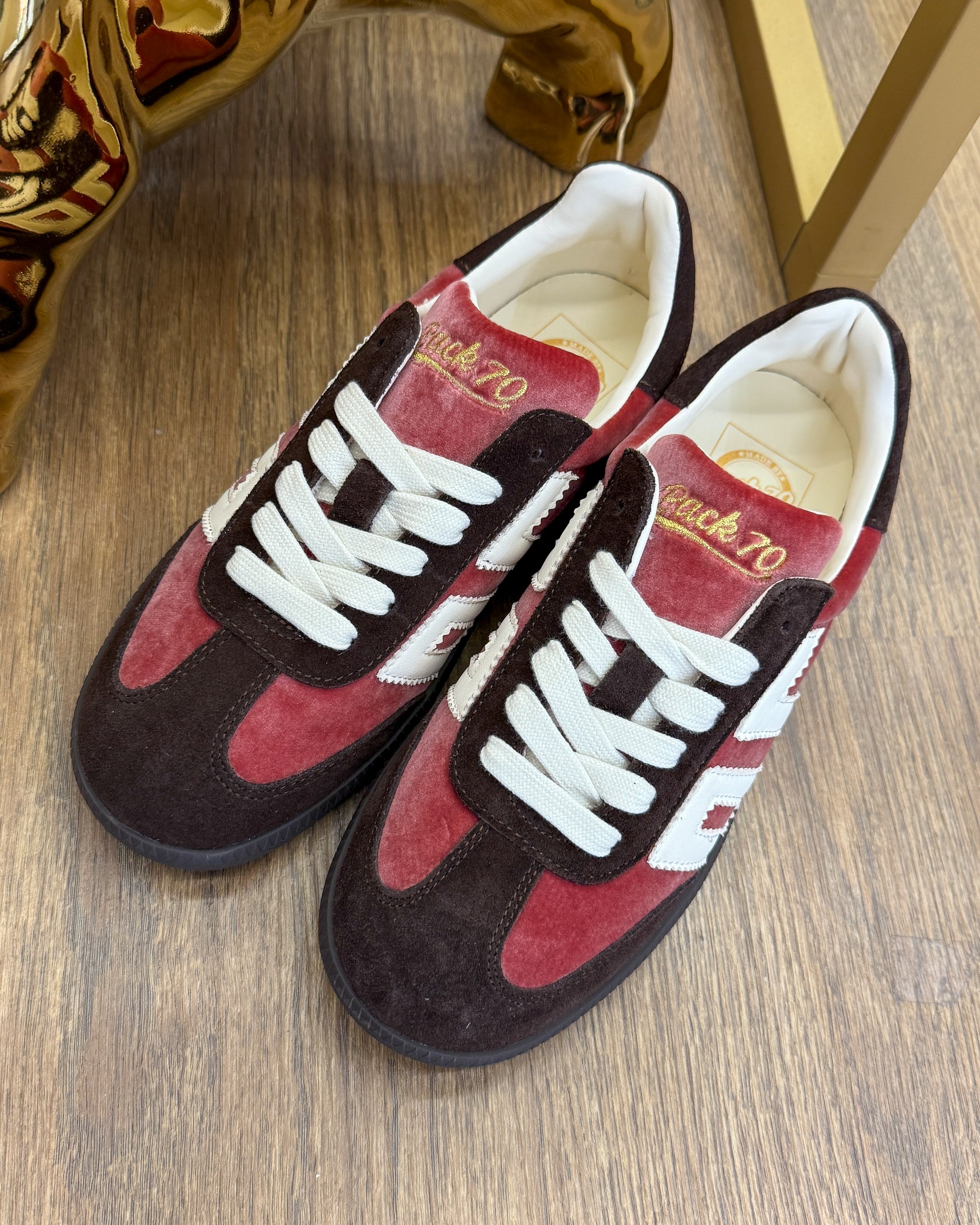 Sneaker Cloud in Velluto con Dettagli Scamosciati - Velvet Fard Butter | BACK 70