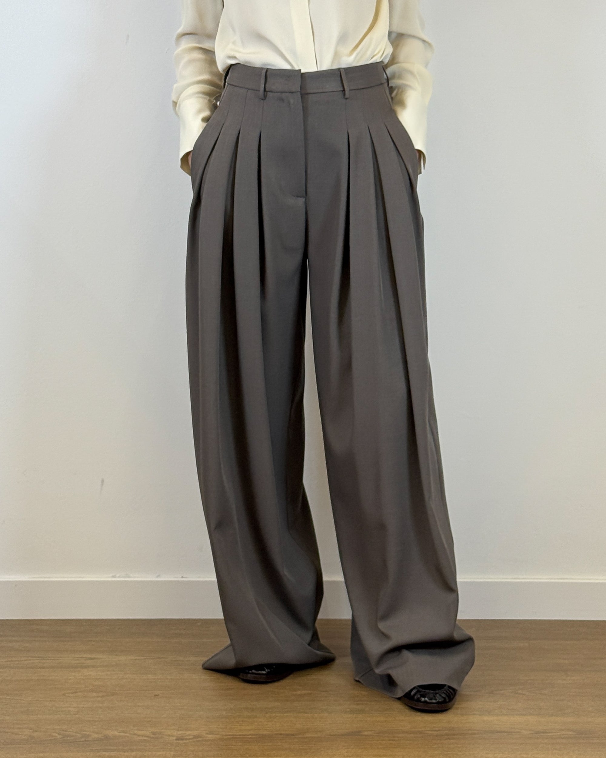 Pantalone Palazzo con Pinces Profonde - Talpa | MEIMEIJ