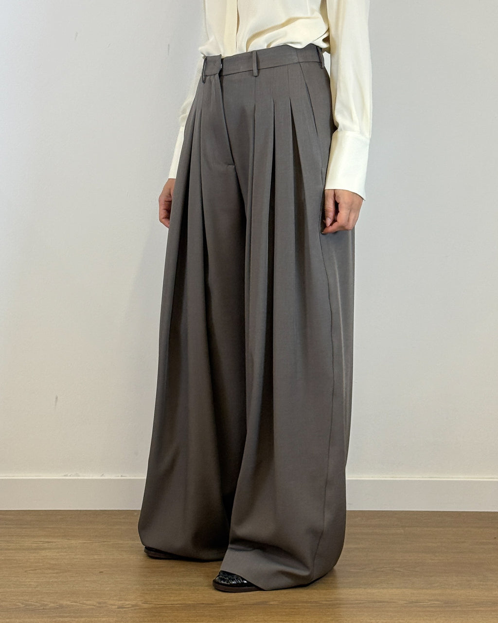 Pantalone Palazzo con Pinces Profonde - Talpa | MEIMEIJ