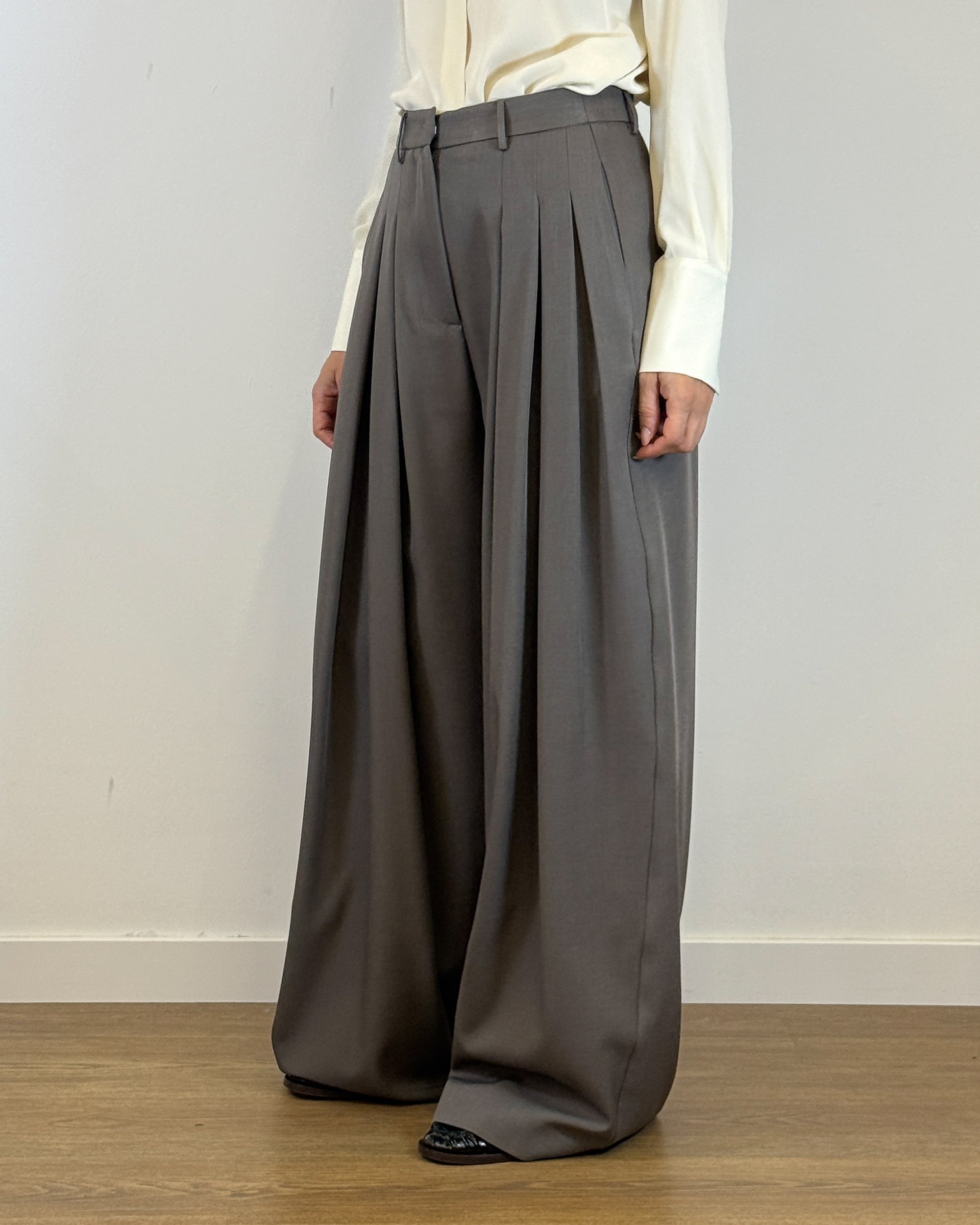 Pantalone Palazzo con Pinces Profonde - Talpa | MEIMEIJ