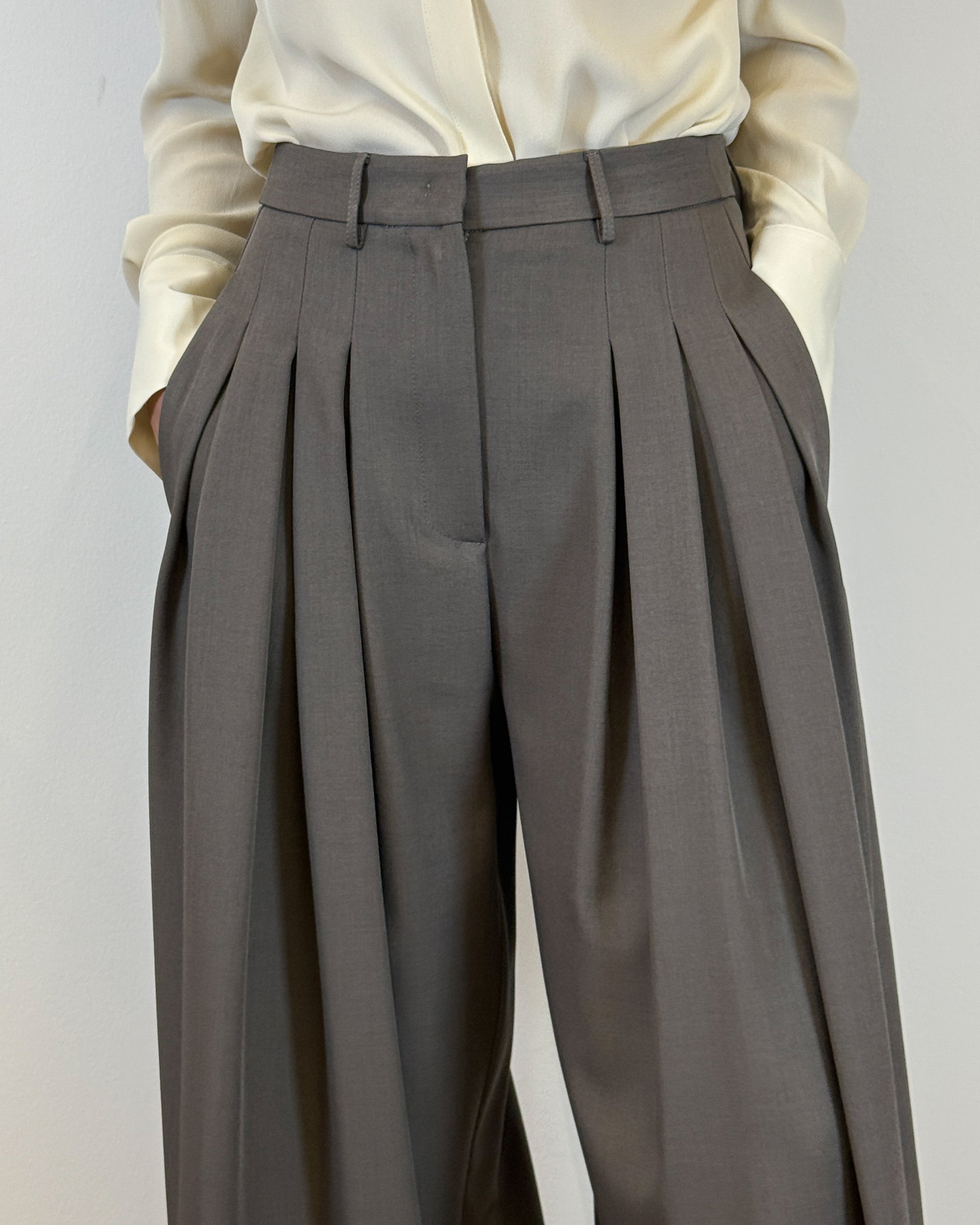 Pantalone Palazzo con Pinces Profonde - Talpa | MEIMEIJ
