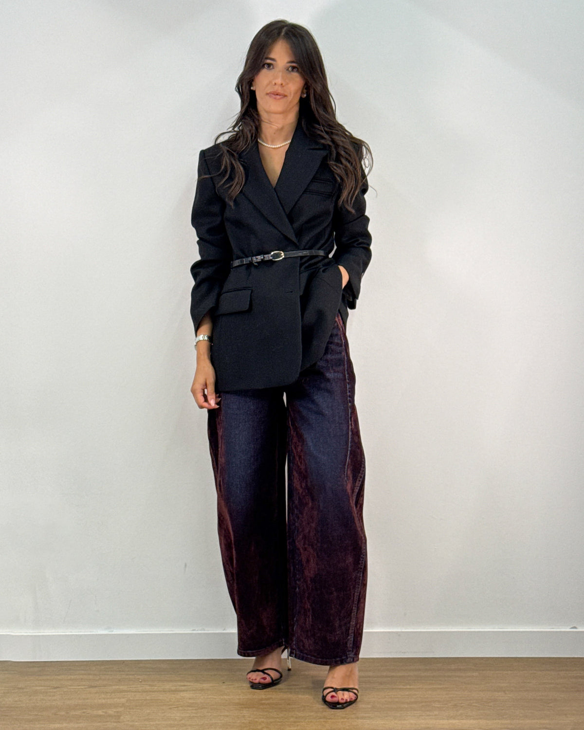 Blazer Sartoriale Monopetto in Pura Lana - Nero