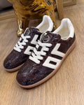 Sneakers Cloud in Pelle Stampa Snake - Coffee Butter | BACK 70