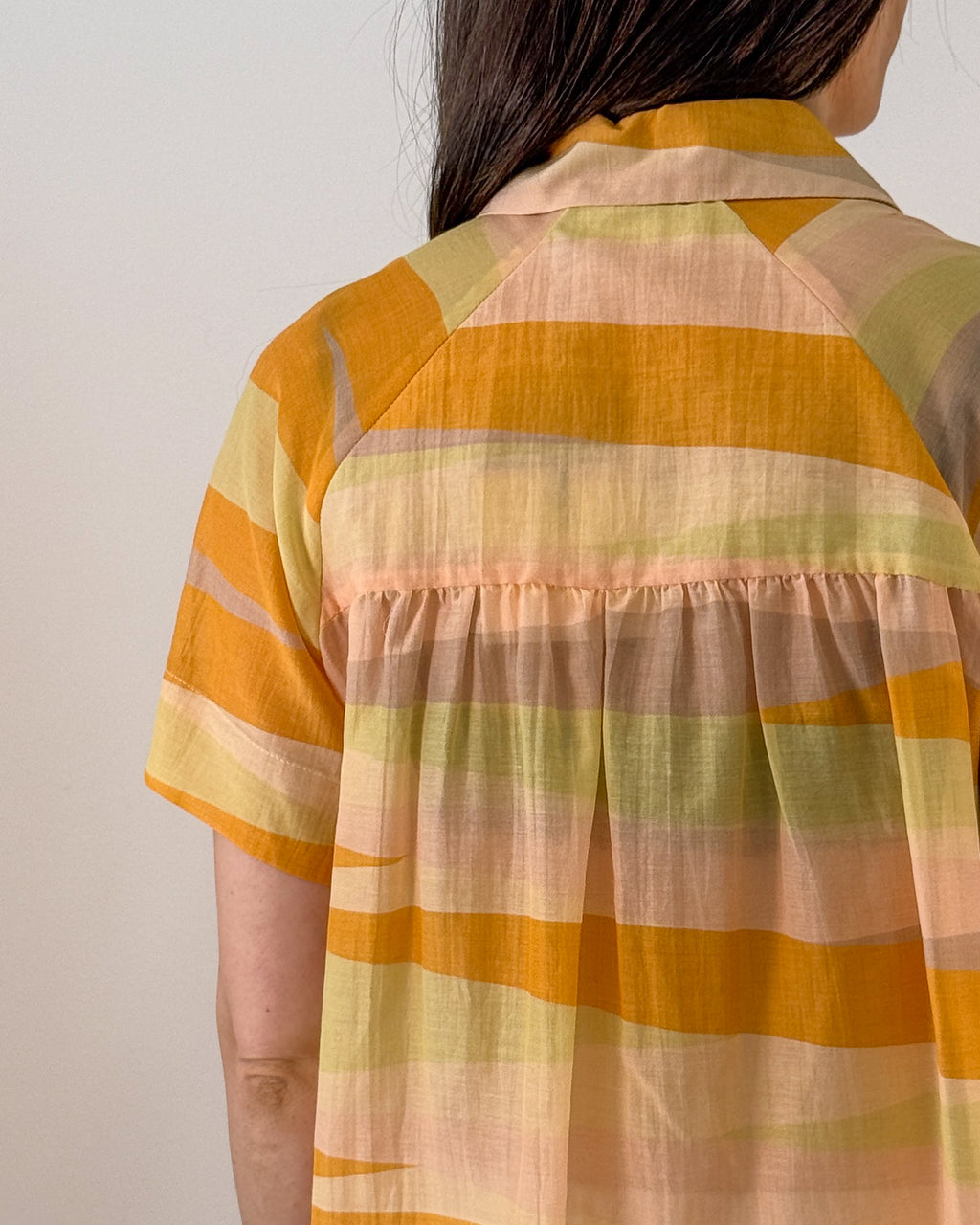 Camicia Manica Corta Stampa - Giallo Ocra