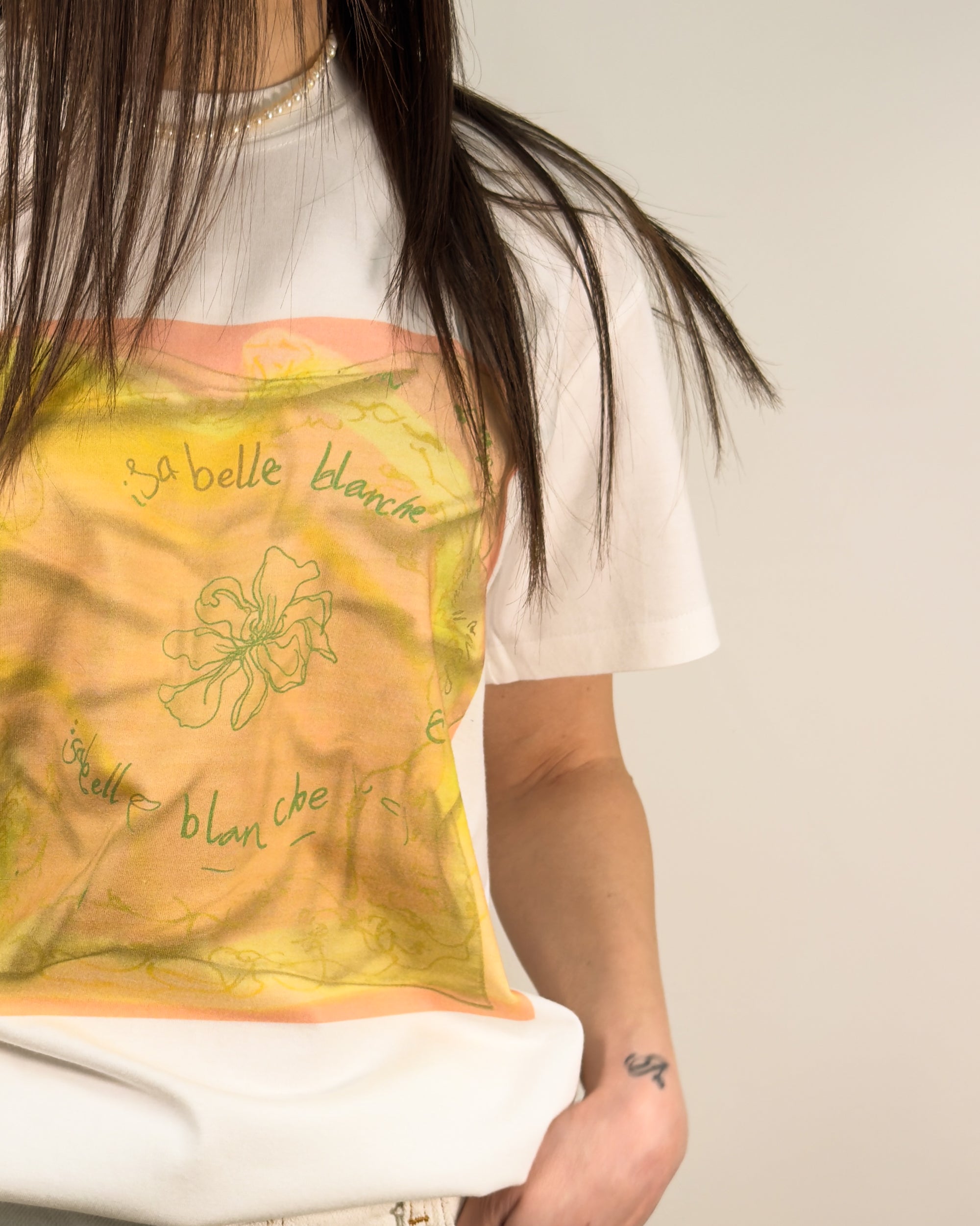 T-Shirt in Cotone con Stampa Foulard - Gold Boutique