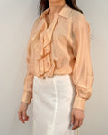 Camicia Blusa con Rouches - Pesca