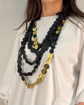 Collana Multifilo con Dischi Nero e Oro | MEIMEIJ