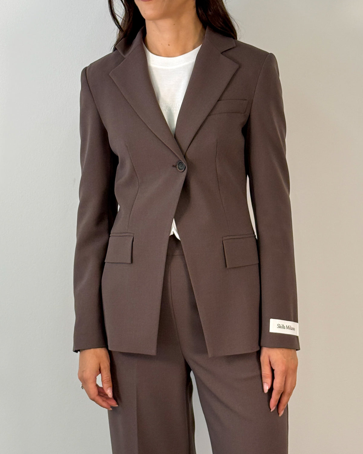 Blazer Monopetto Sfiancato con Revers a Lancia - Testa di Moro