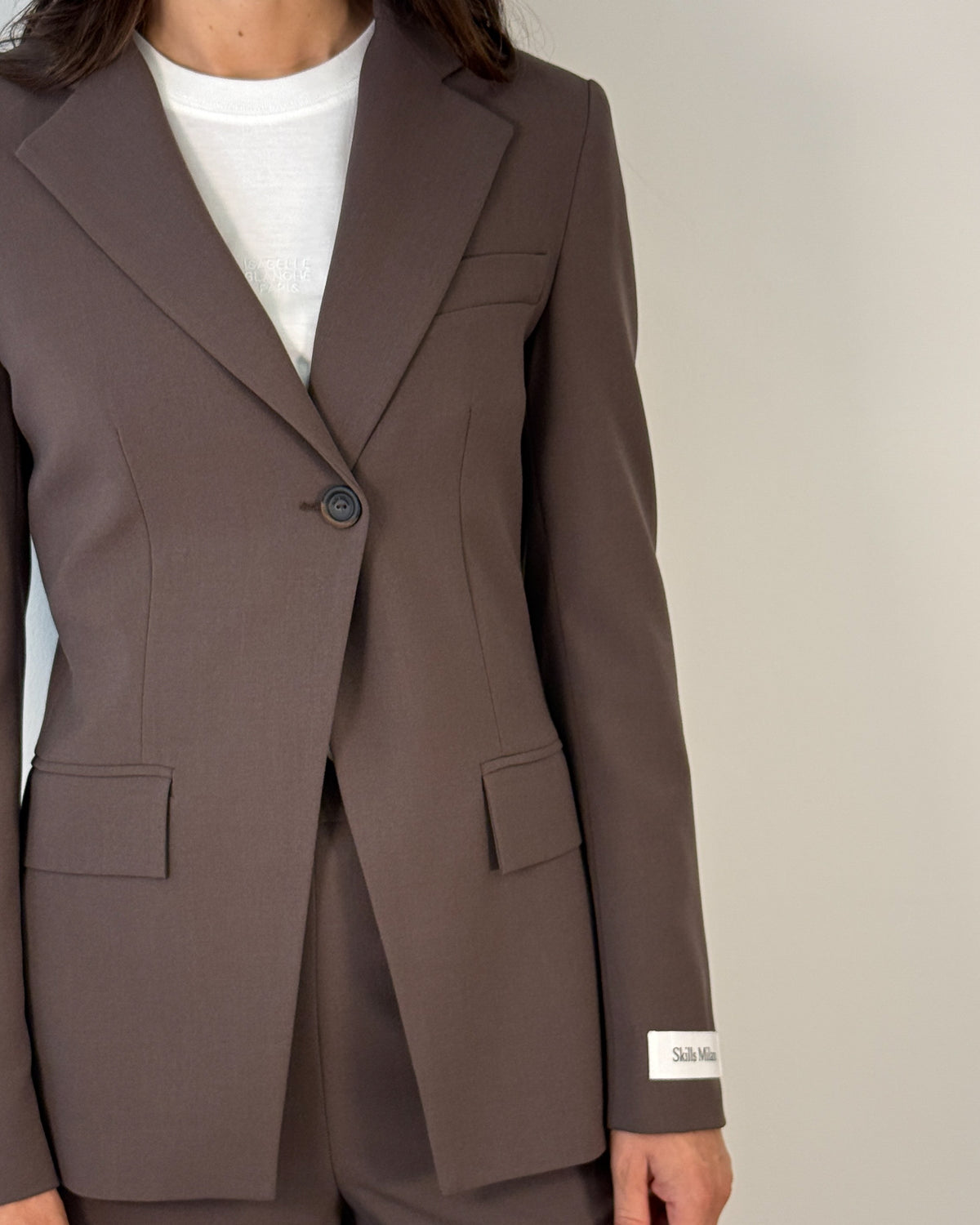 Blazer Monopetto Sfiancato con Revers a Lancia - Testa di Moro