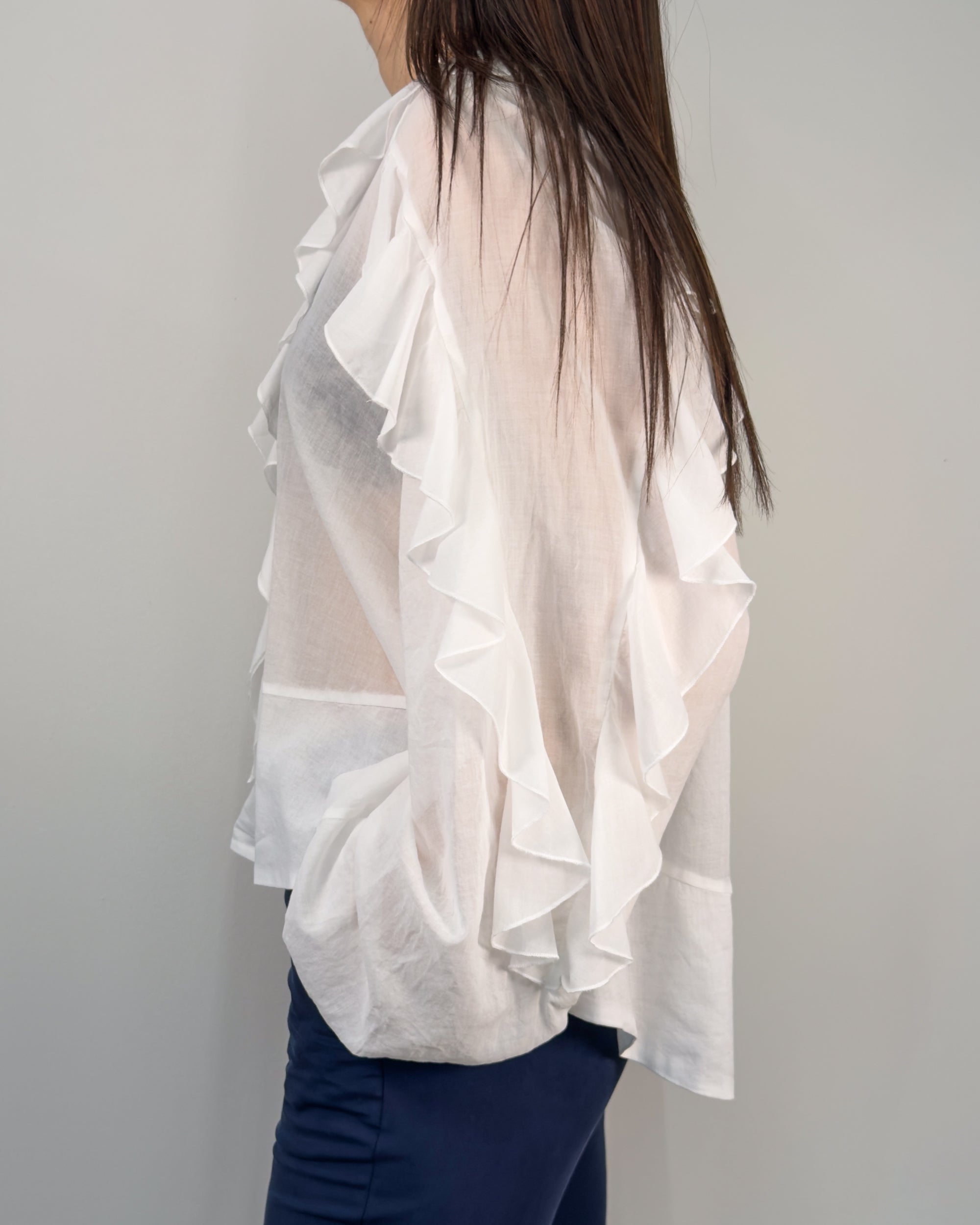 Camicia in Mussola di Cotone con ruches - Gold Boutique