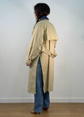 Trench con Colletto Denim Staccabile - Beige - Beatrice B